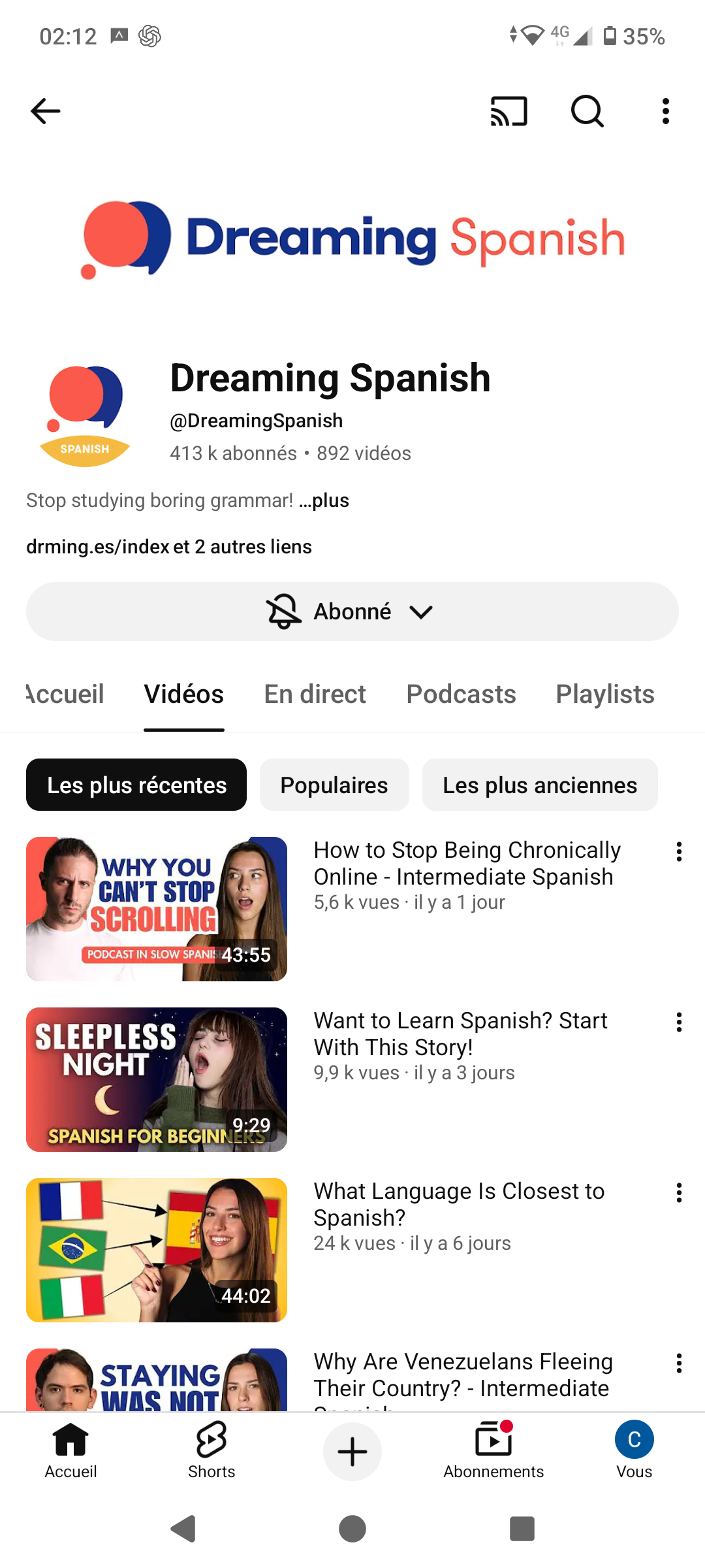 Dreaming Spanish YouTube Channel Dreaming Spanish YouTube Channel