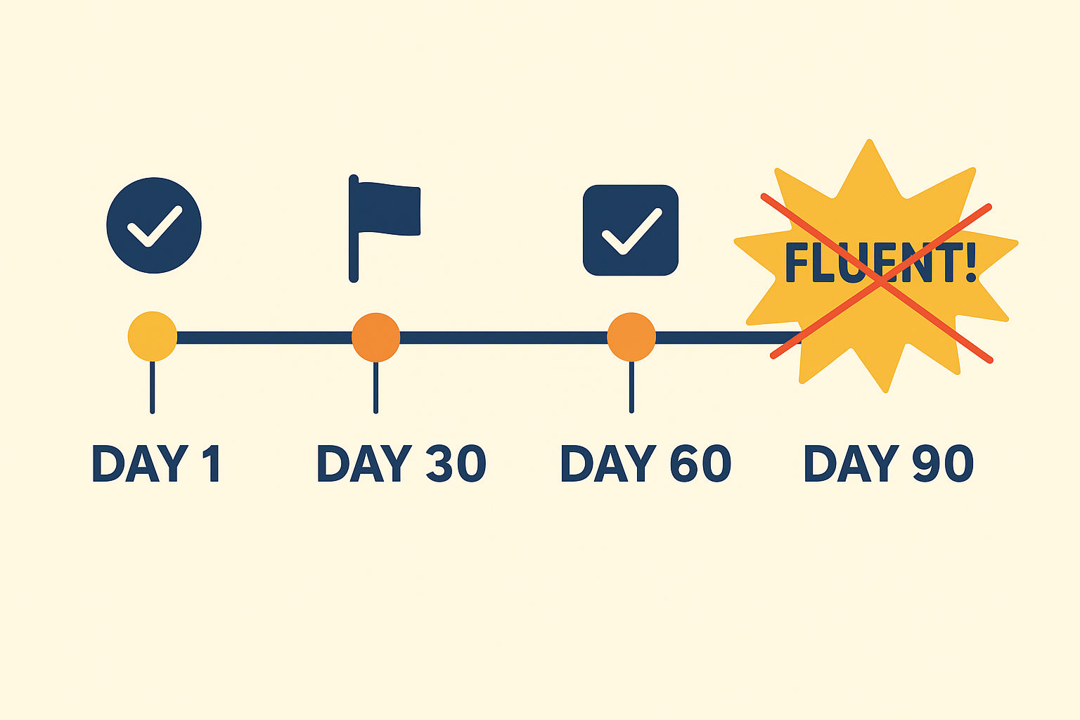 Not fluent in 30 days Not fluent in 30 days