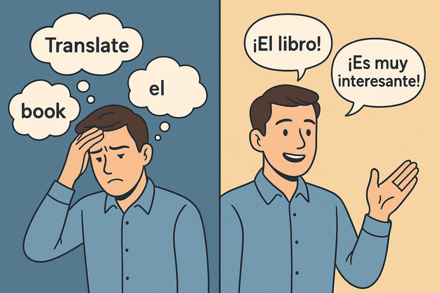 Man frustrated while transating in his head Man frustrated while transating in his head